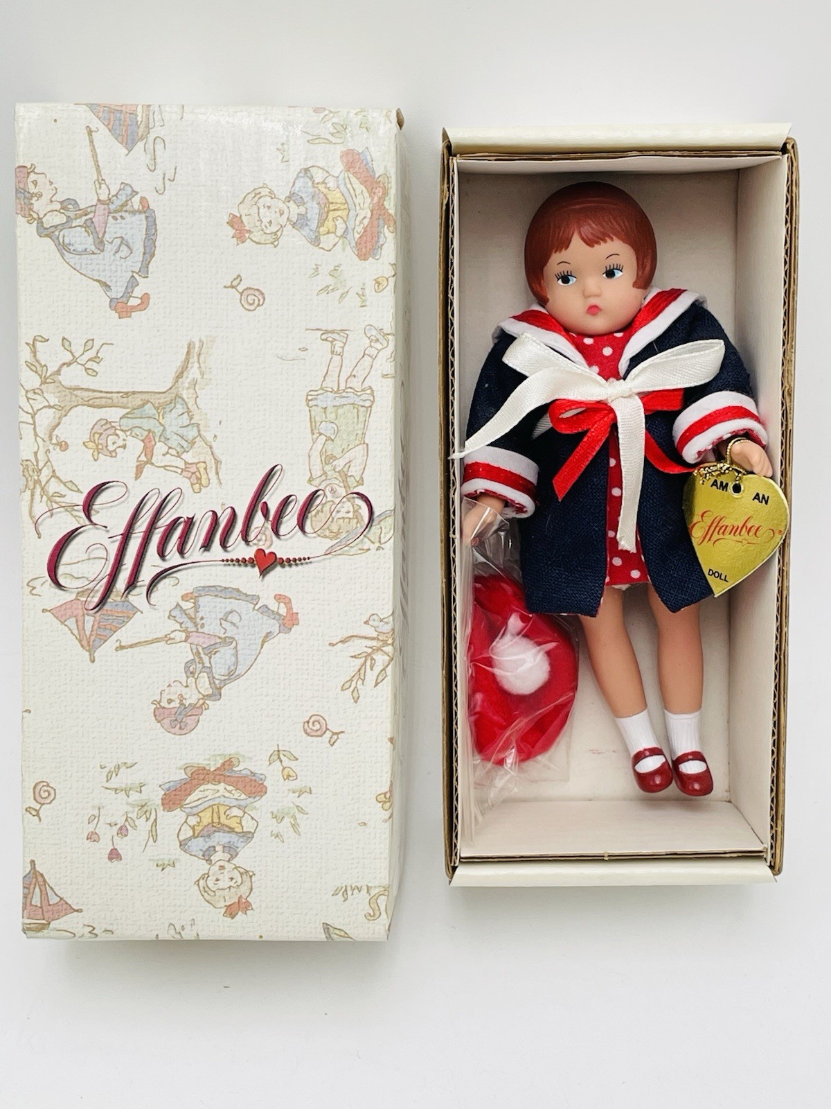 Tonner/Effanbee Wee Patsy SWEET SALIOR 5"  Vinyl Doll WP1404 Blue Red Dress Hat