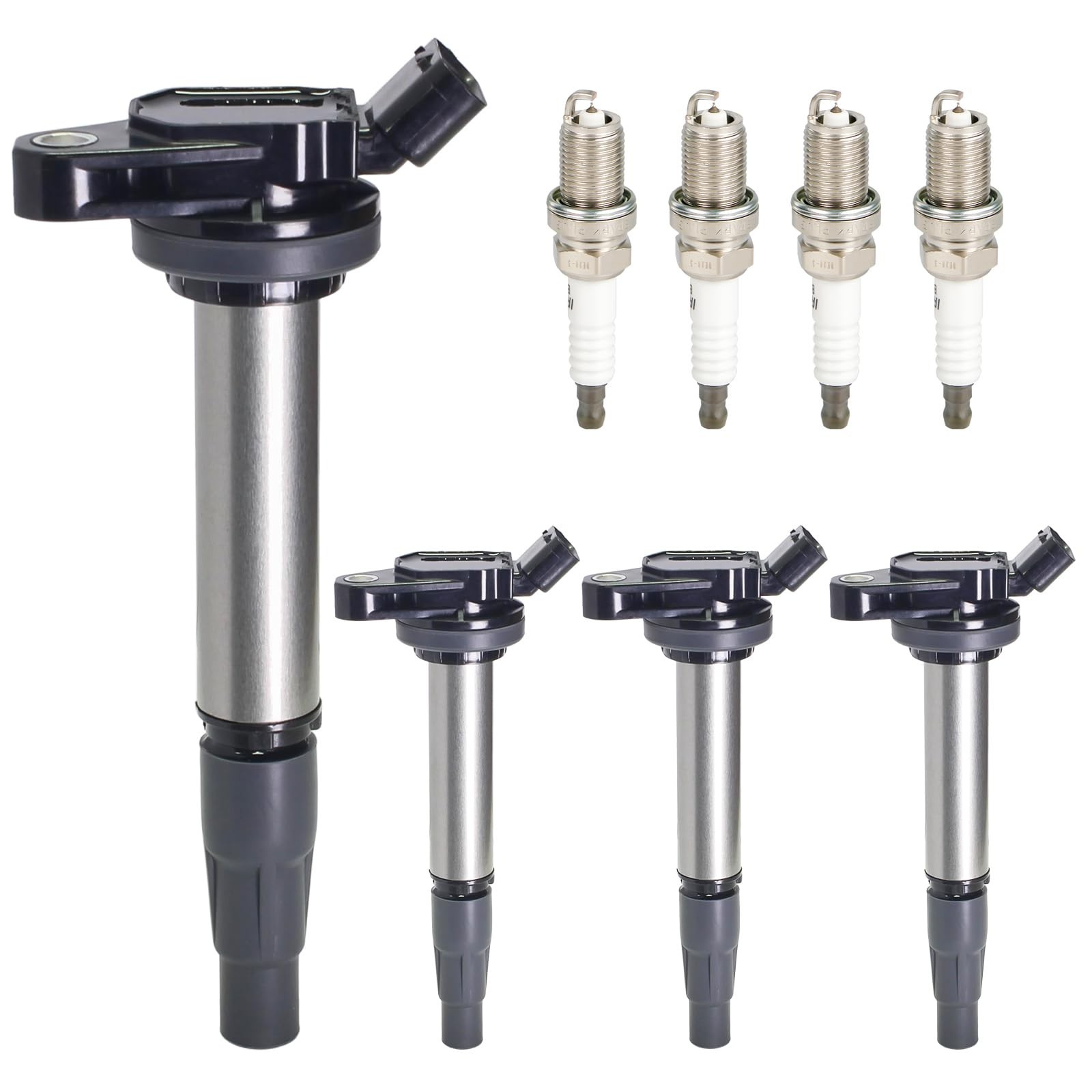 Ignition Coil UF596 and Double Iridium Spark Plug 93501 Fit for 2008-2019 Toy...