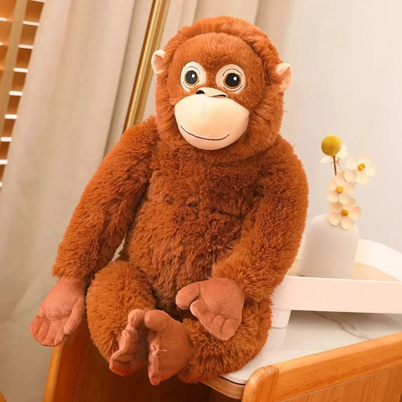 Plush Orangutan Soft Toy – Brown Cuddly Stuffed Animal for Kids & Adults