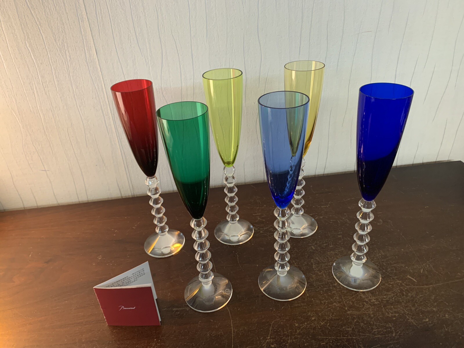 6 Flutissimo Flutes Vega Model Baccarat Crystal (Price For Lot Of 6) Lot2