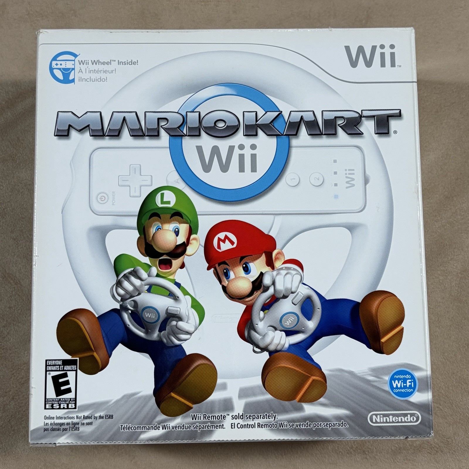 Mario Kart Wii Wheel Bundle EMPTY Outer Box Only NO GAME NO WHEEL NO TRAY