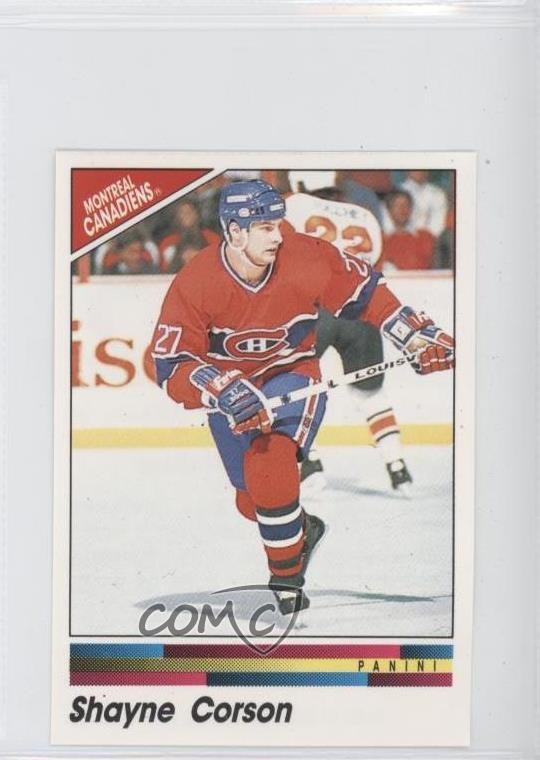 1990-91 Panini Album Stickers Shayne Corson #54 0a1