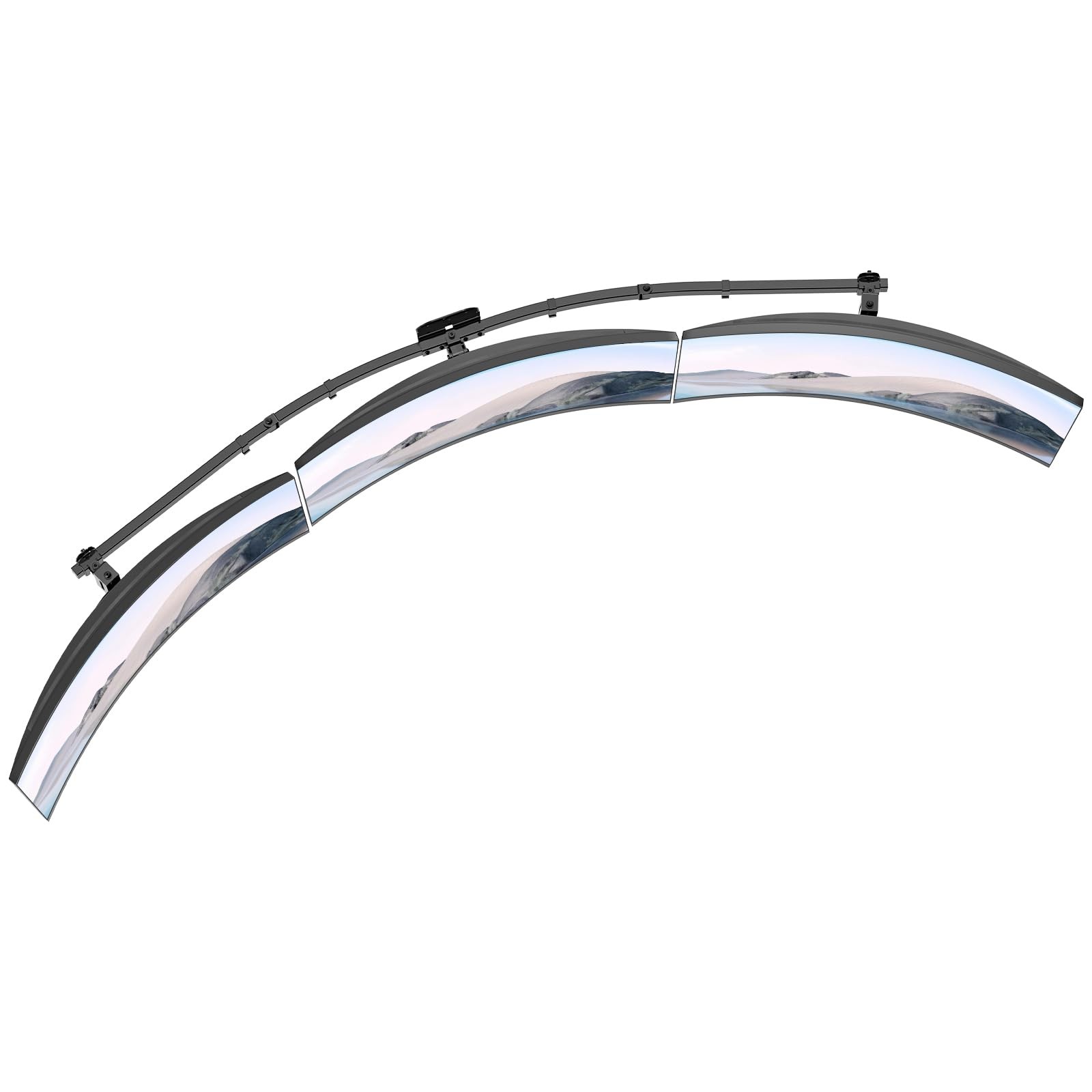 Triple Monitor Wall Mount for 32" Screens，Each Arm Holds up to 19.8 lbs.Swive...