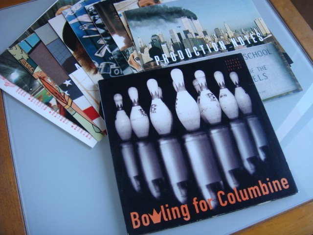 Michael Moore Film Pamphlet Card Style Bowling for Columbine Marilyn Manson Char