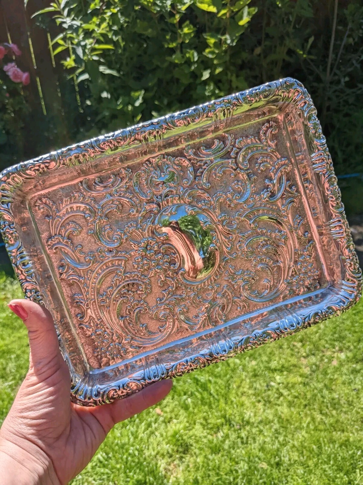 Sterling Silver Art Noveau Table Tray, Walker & Hall, Fine Exquisite Antique 