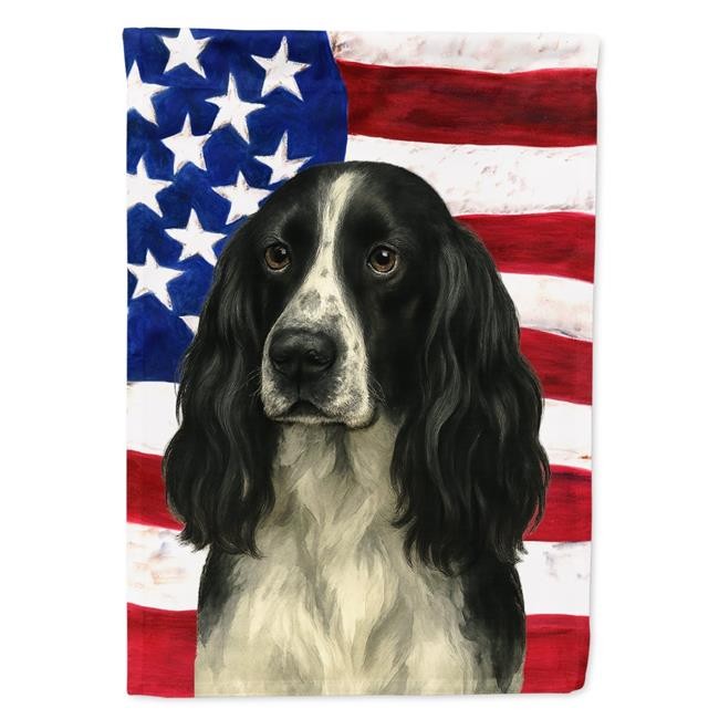 Carolines Treasures WDK6139CHF 40 x 28 in. Black & White English Springer Spa...
