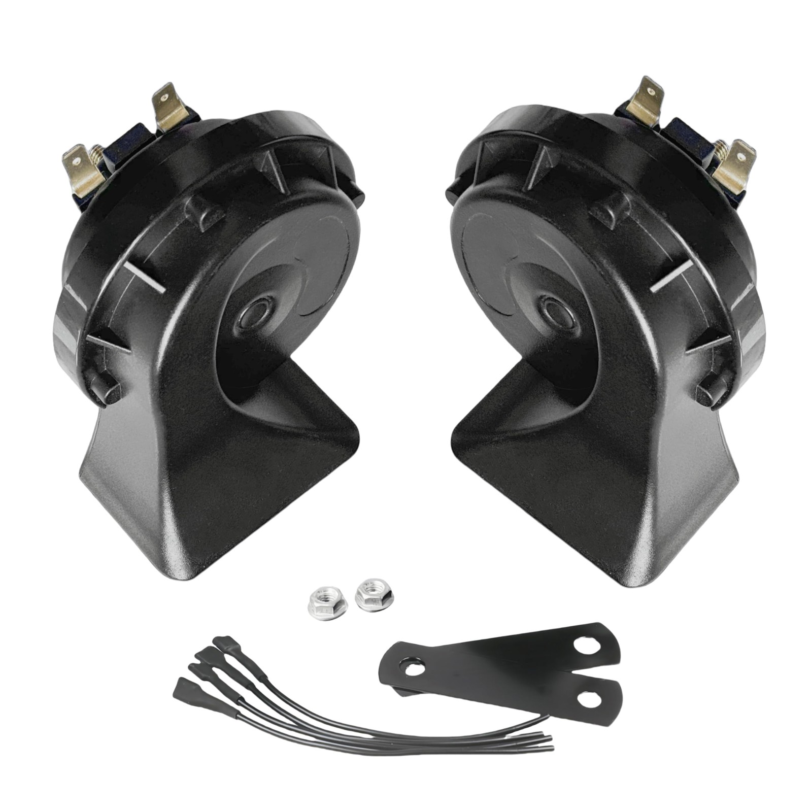 12V Car Horn Kit 2PCS Super Loud electric Snail Horn Dual Tone Universal Air ...