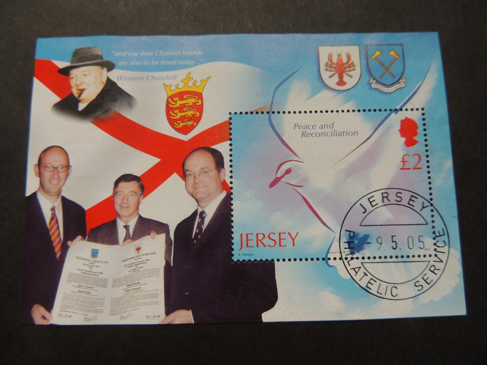 2005 Jersey Liberation Miniature Sheet MS1202 Fine Used