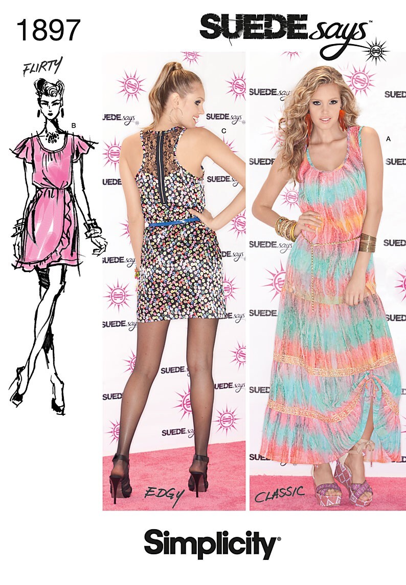 Simplicity 1897 Misses Petite Dresses Sewing Pattern sz 4-18