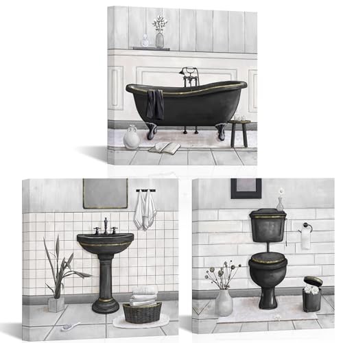  Bathroom Wall Art Bath Tub Painting Picture Bathroom Wall Decor Framed Ready 