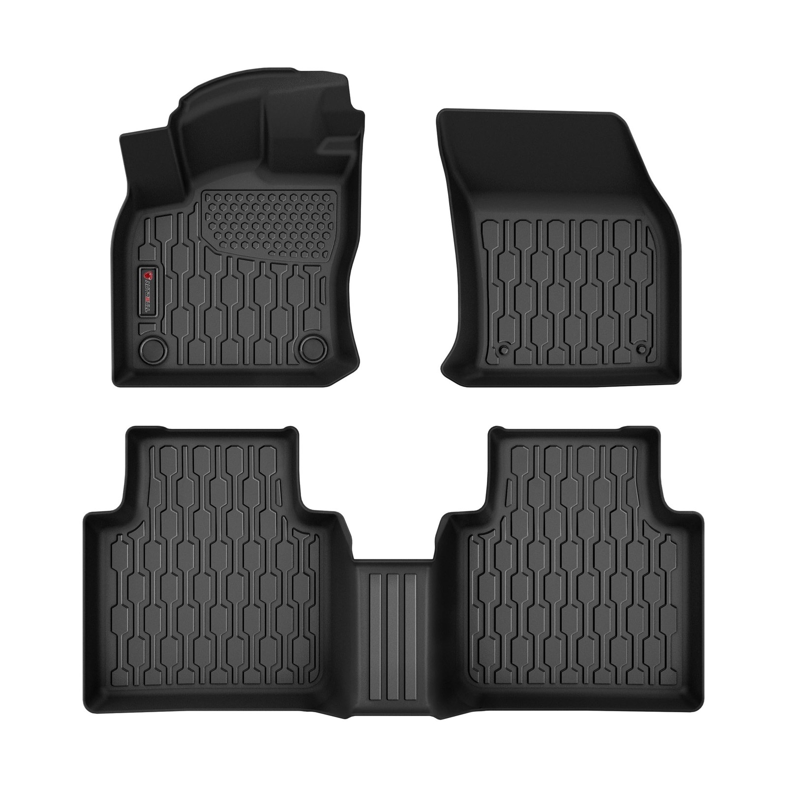 Floor Mats Compatible with Volkswagen VW Tiguan 2018-2024, All Weather TPE Fl...