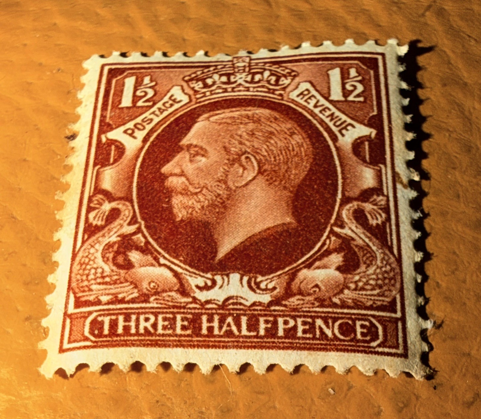 Great Britain 1924 Sc 189 King George V 3 Half Pence Stamp rare