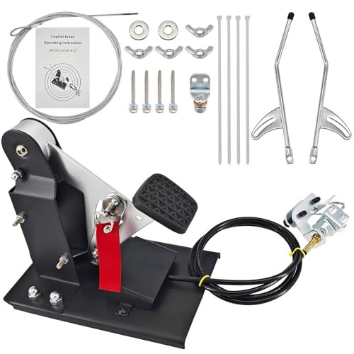 Passenger Side Dual Brake Pedal Universal Fit for RHD Vehicles, Right Hand 