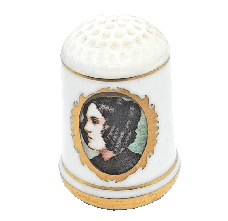 1978 First Lady Fine Bone China Franklin Porcelain Thimble - Jane Pierce