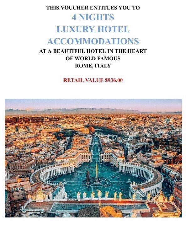 ROME, ITALY 5 Days / 4 Nights Vacation Package