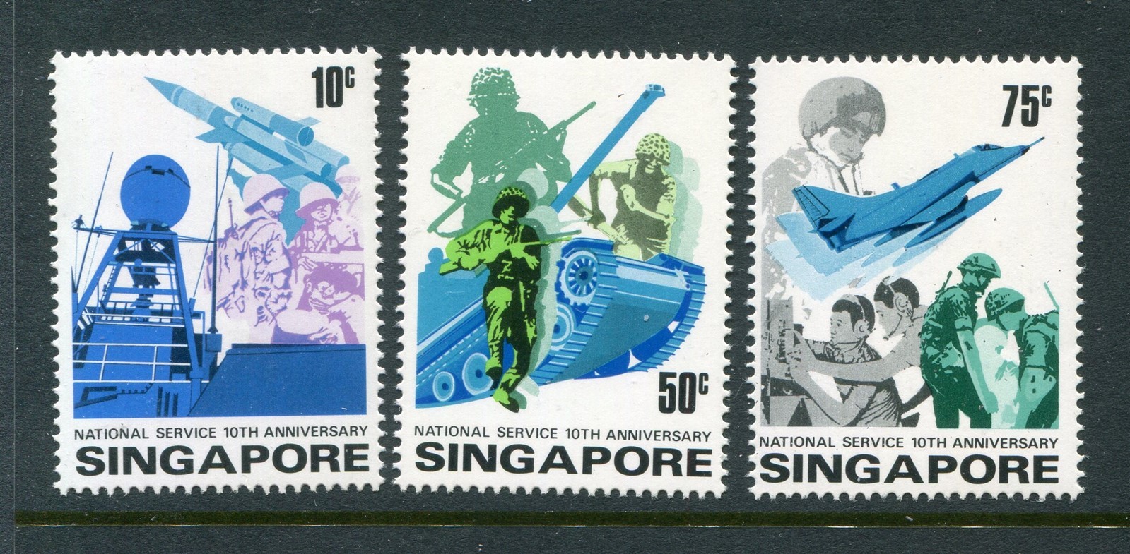 Singapore #260-262 Military Complete Set [Mint Never Hinged]