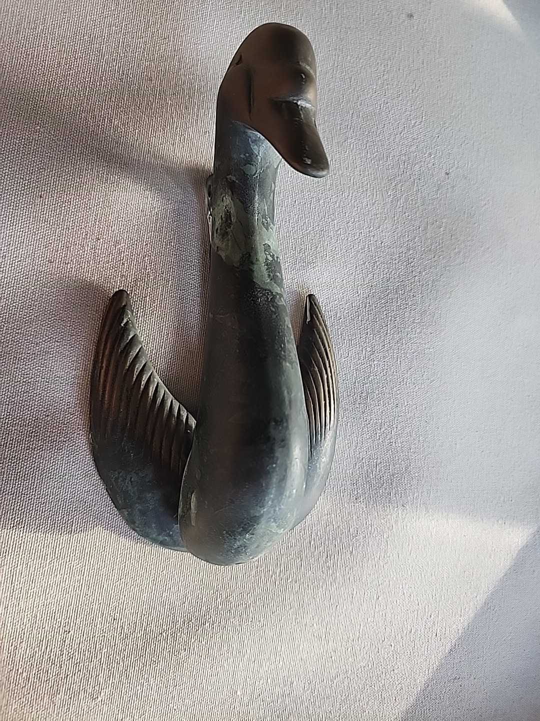 Vintage  Brass Flying Duck Water Fowl  Goose DOOR KNOCKER