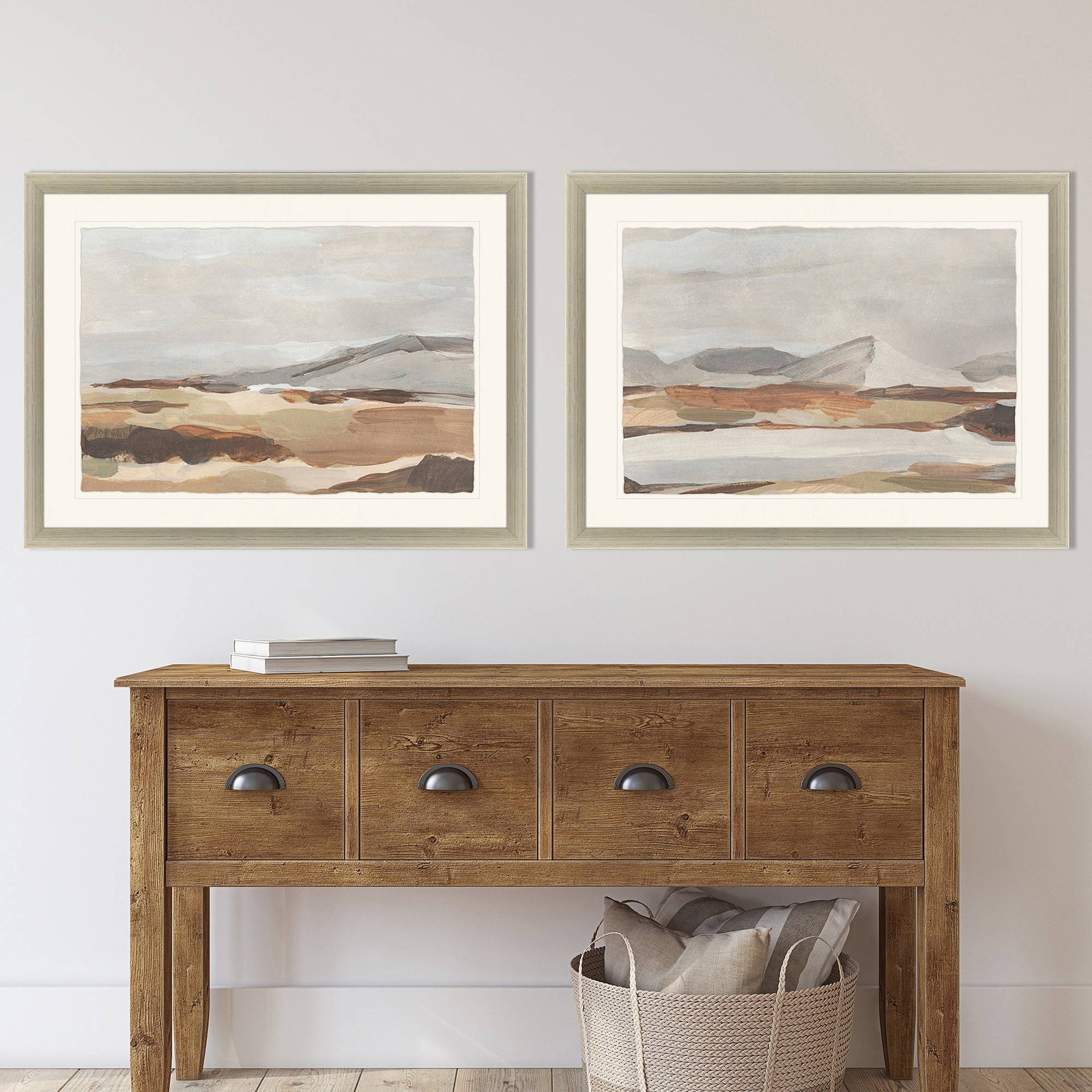 Dusky Mountain 35" Wide 2-Piece Giclee Framed Wall Art Set