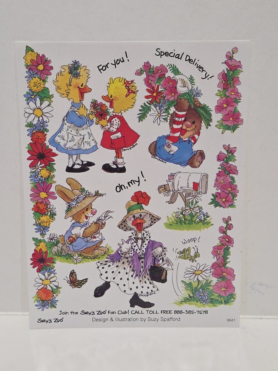 VINTAGE Current Inc Stickers Suzy's Zoo 1 Sheet