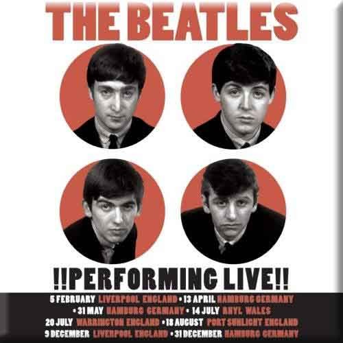 The Beatles Fridge Magnet 1962 Performing Live poster new Official 76mm x 76mm
