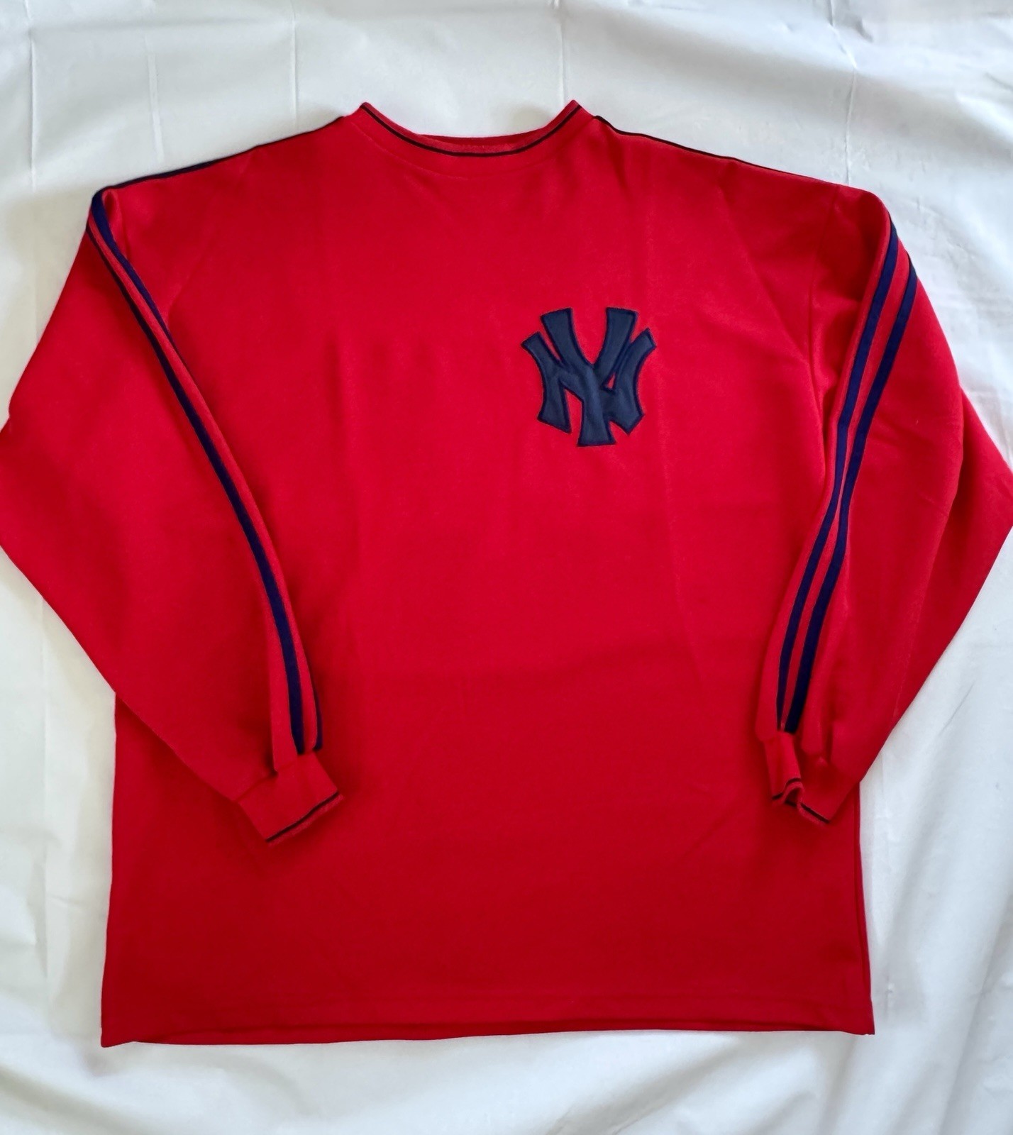 Adidas Originals NY Yankees Red Fleece 1/4 Zip Pullover Men’s XL USA Made