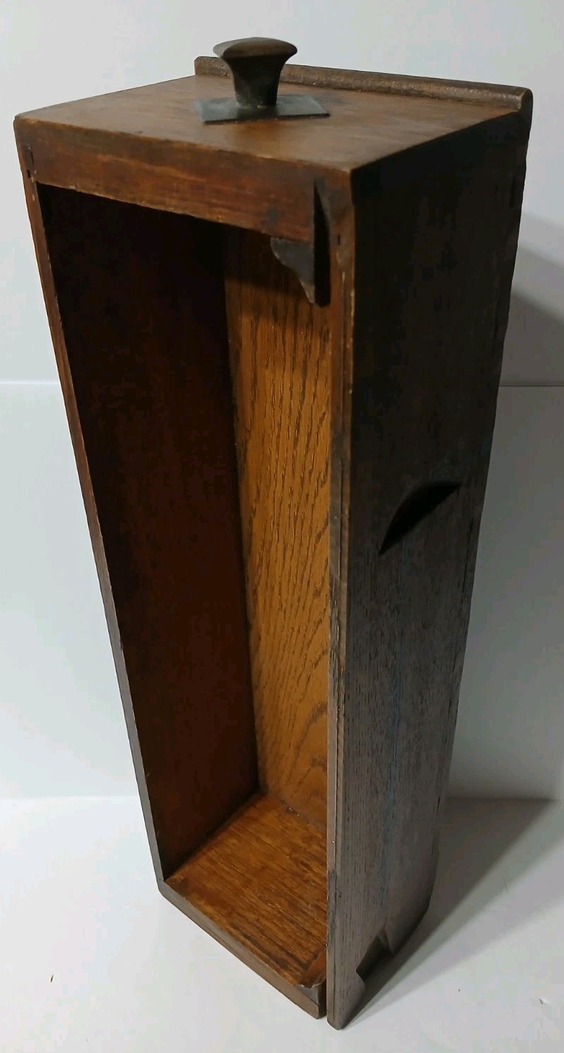 Antique Oak Treadle Sewing Machine Drawer w/ Original Metal Pull-16"