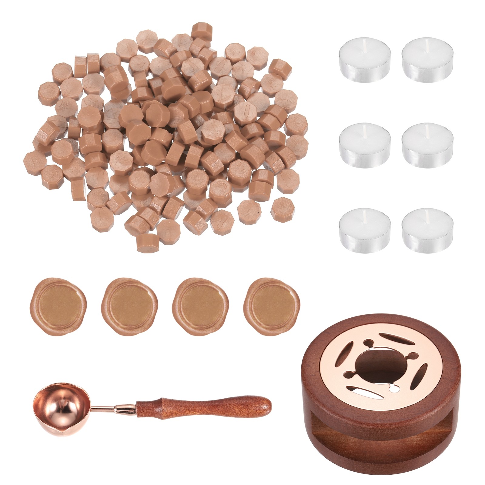 Wax Seal Kit, 150 Wax Beads, Candles, Apricot Skin