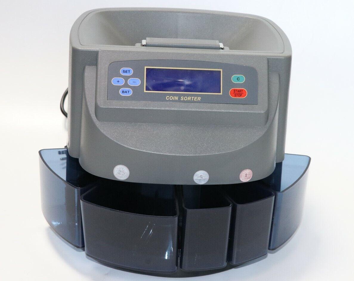 Electronic Automatic American Coin Count & Sort Machine Coin Counter Sortor 110V