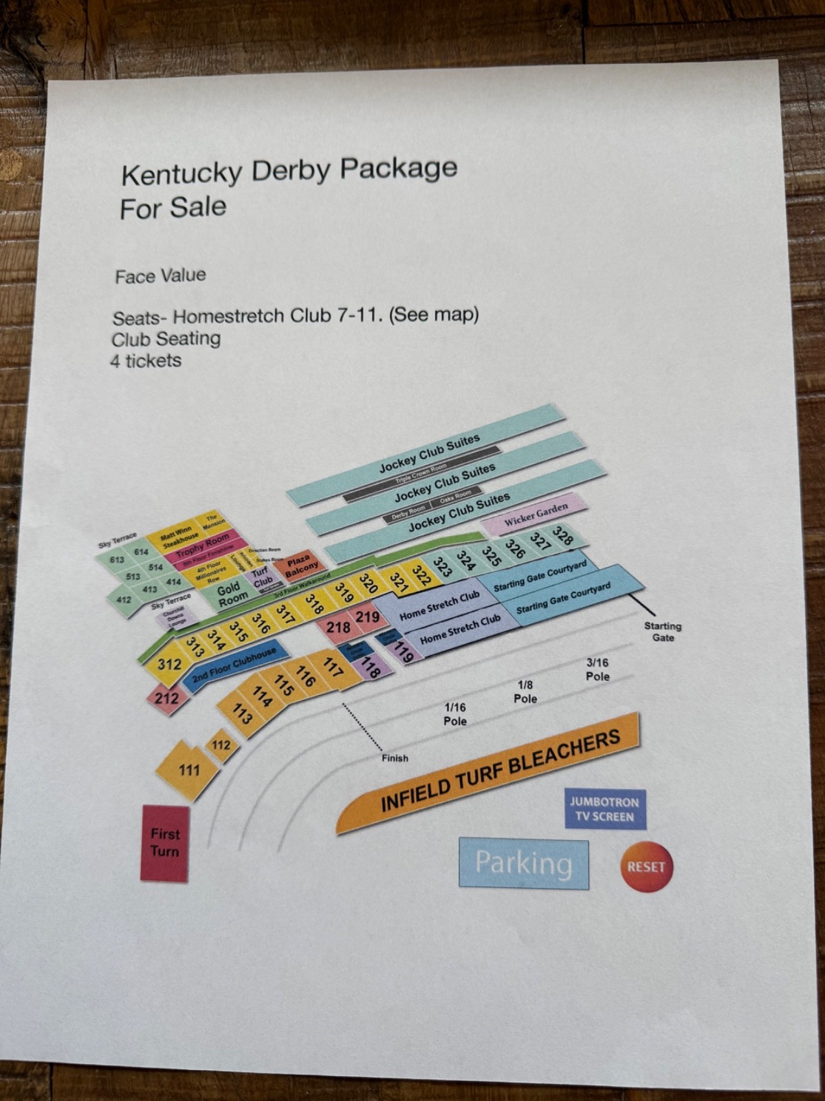 Kentucky Derby ticket pacakge
