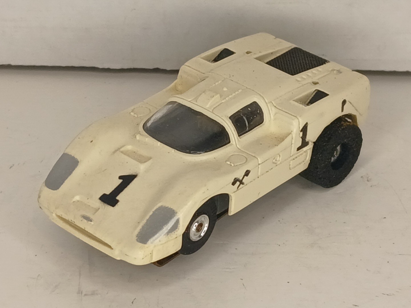 Aurora tjet White Chaparral Slot Car