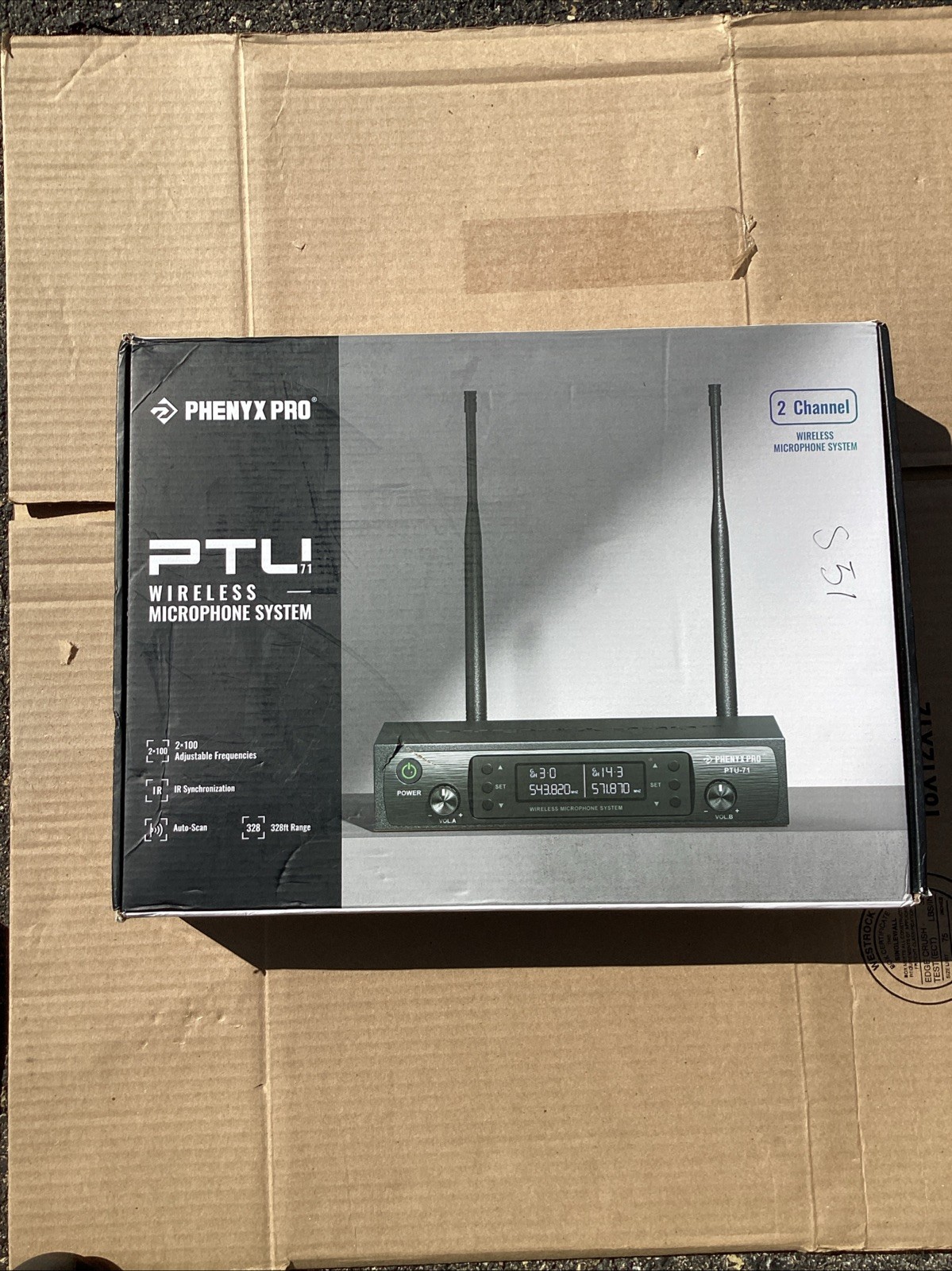 Phenyx Pro PTU-71-2H UHF Dual-Channel Wireless Handheld Microphone System