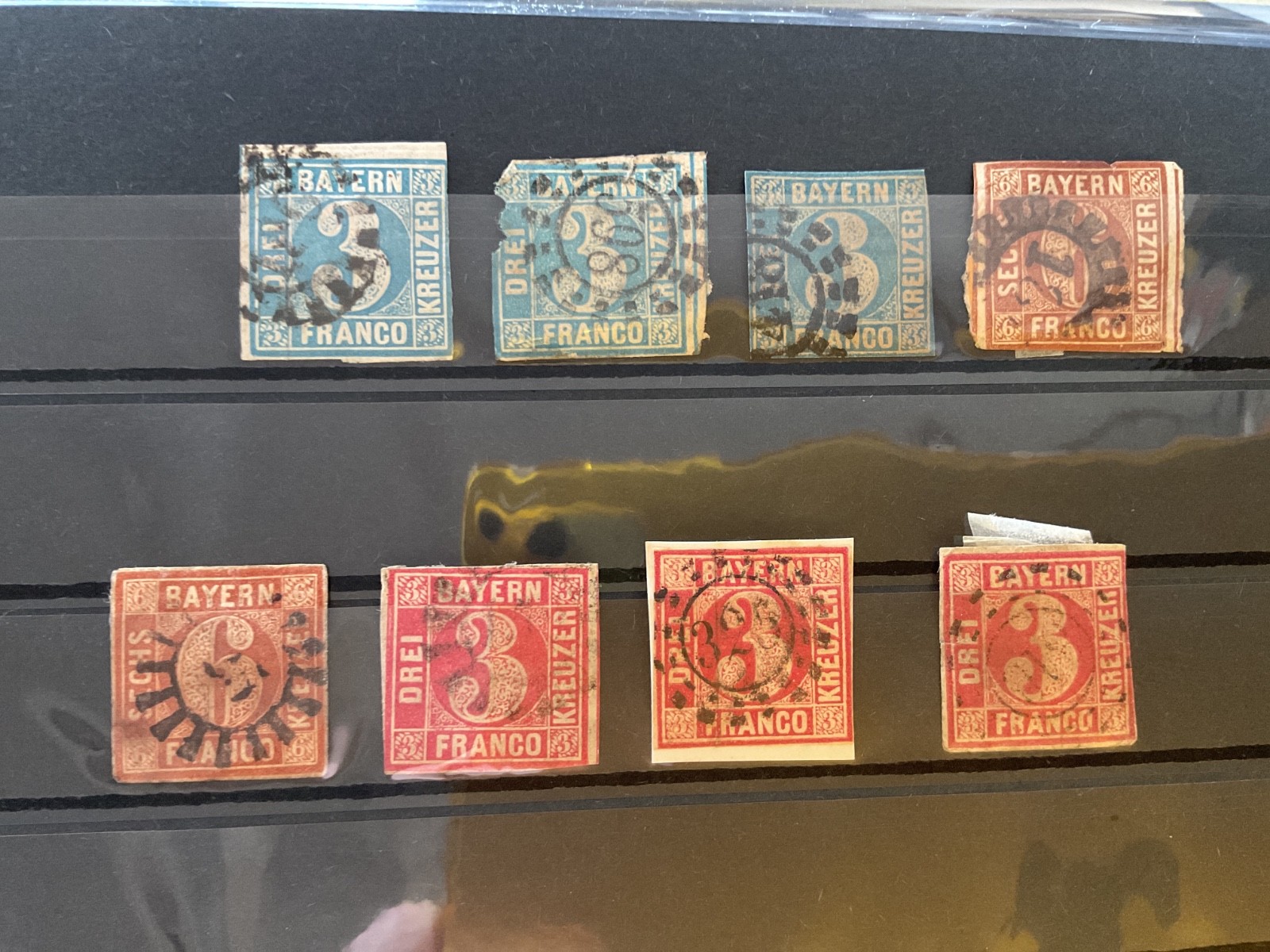 Germany Bavaria 1850 - 1862  used stamps  B3455