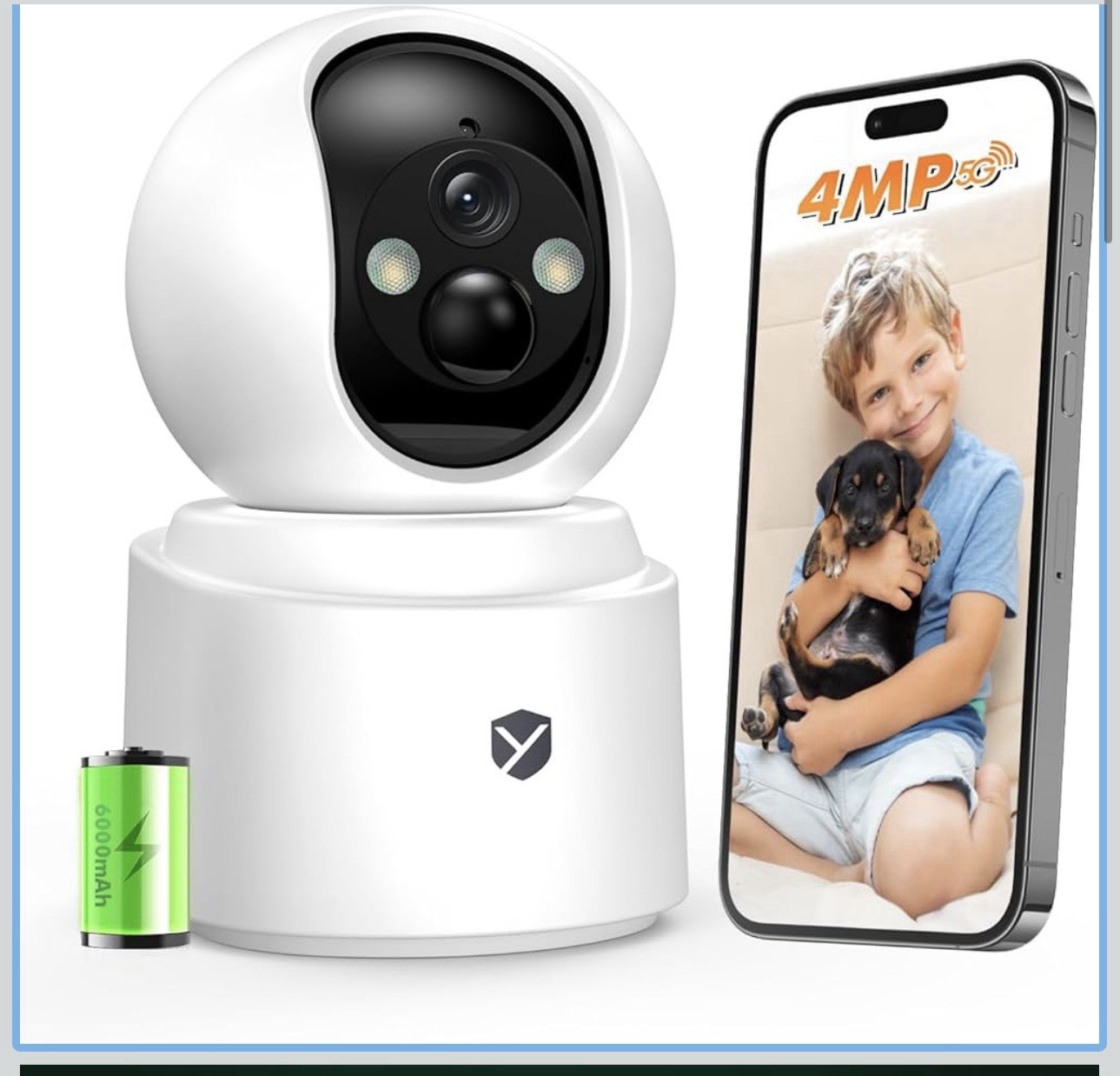 YI Pet Camera for Dogs, Night Vision, Motion Detector, iOS Mobile App