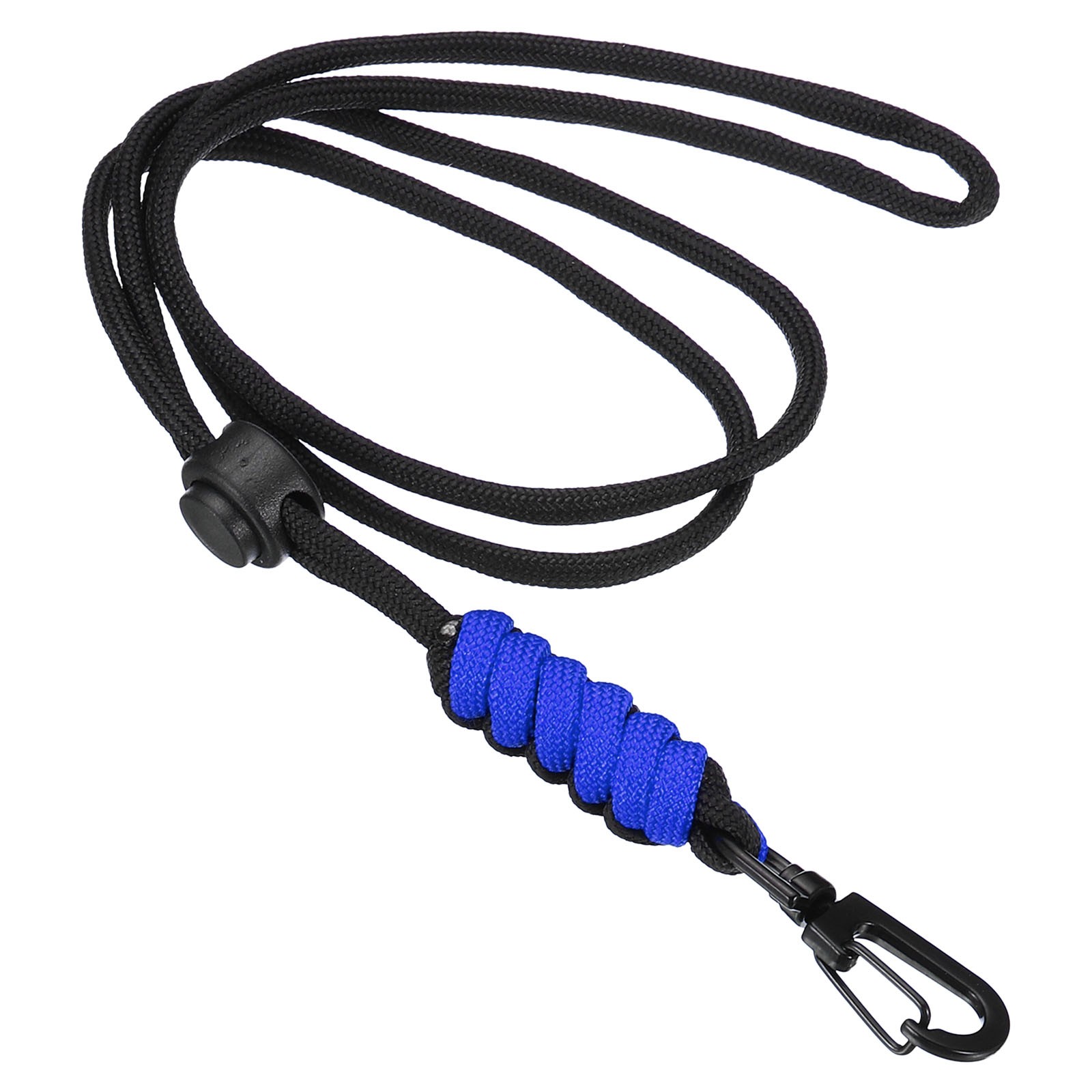 Lanyard neck, long adjustable lanyard badge, blue