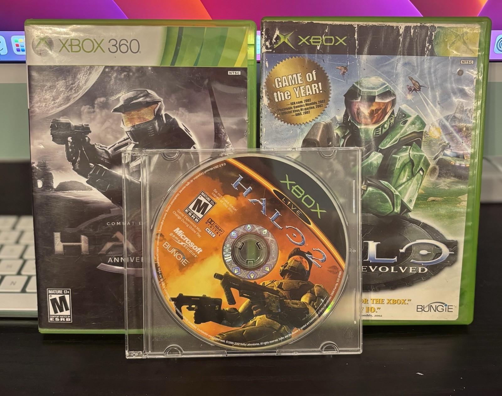 Xbox Halo Game Lot: Halo, Halo 2 and Halo Combat Evolved Anniversary Addition