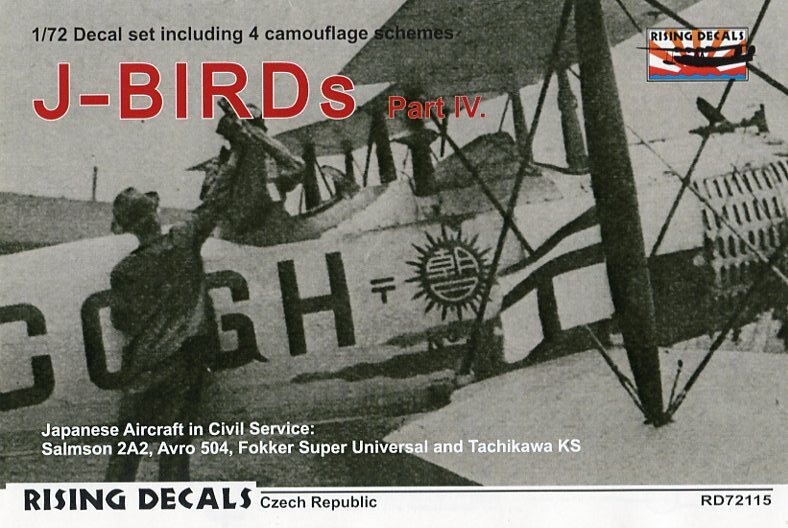 1/72 Rising Decal Japanese aircraft with a commercial symbol (J-symbol) Pt.4