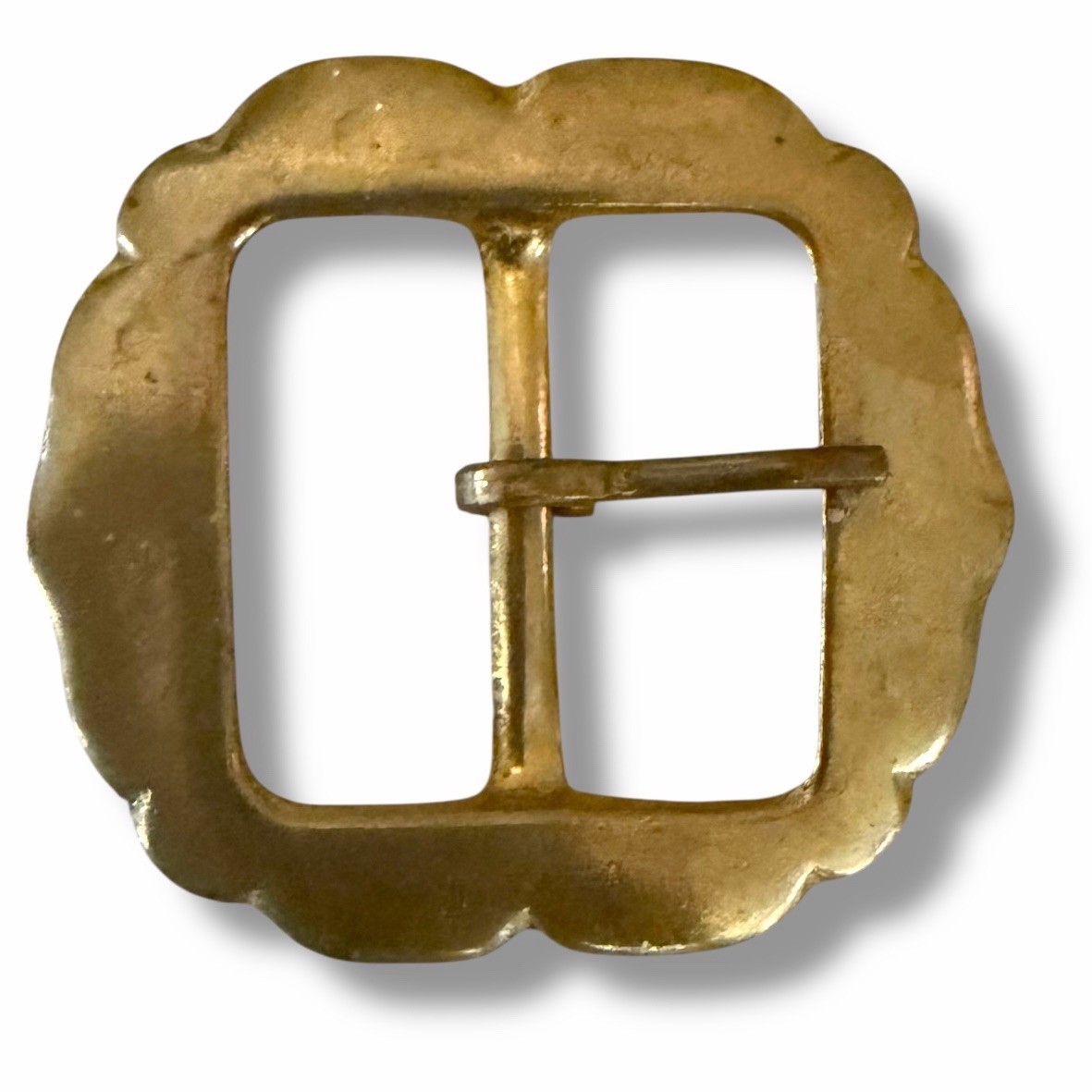 Vintage Brass Scallop Belt Buckle