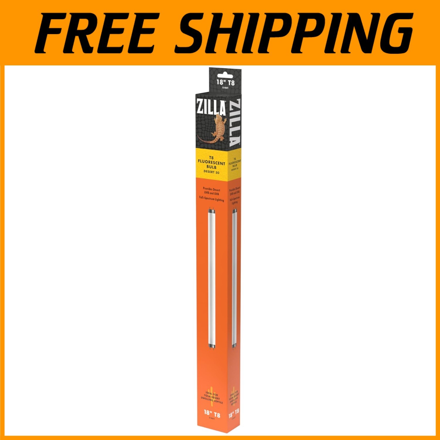 Essential UVB Lighting for Reptile Habitat, 15W T8 Bulb