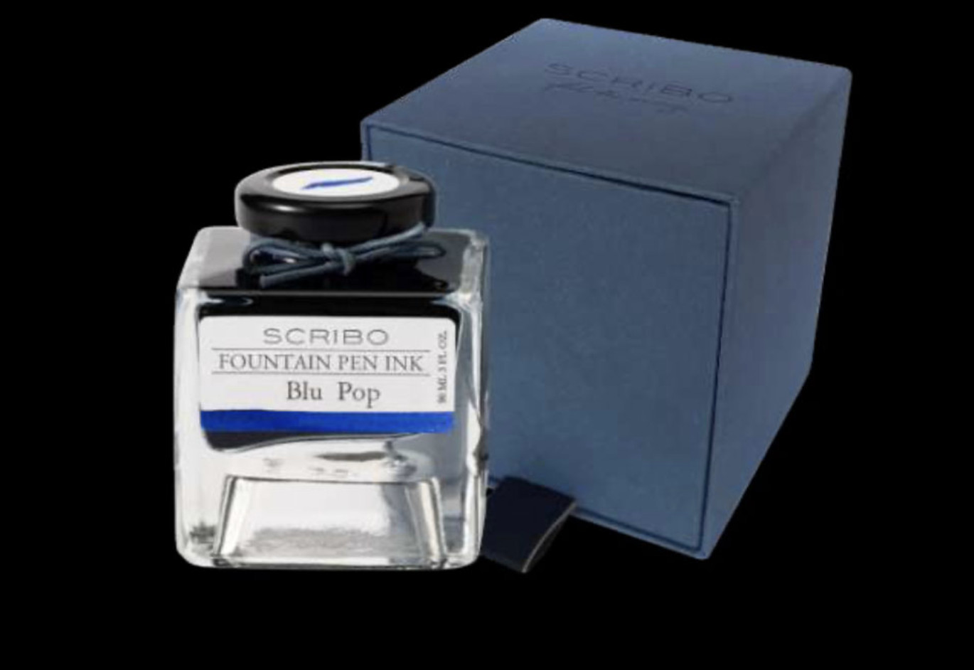 Scribo Bottled Ink for Fountain Pens in Blue Pop - 90mL -NEW in Box