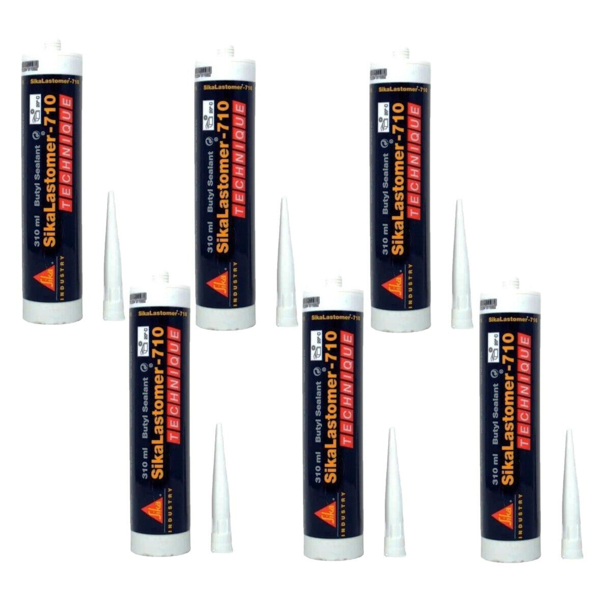 Sika Lastomer 710 310ml - Noir Mastic Neuf 6 Articles