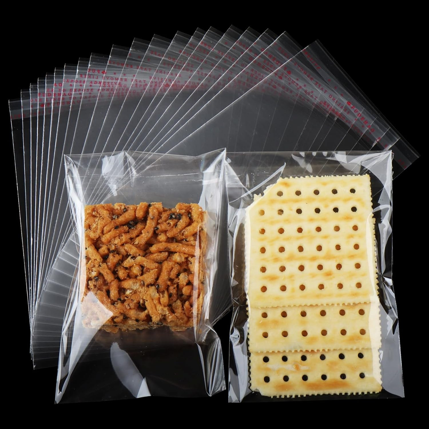 200Pcs Cookie Bags, Self Sealing Cellophane Bags 5x7 Inches, Resealable Treat Ba