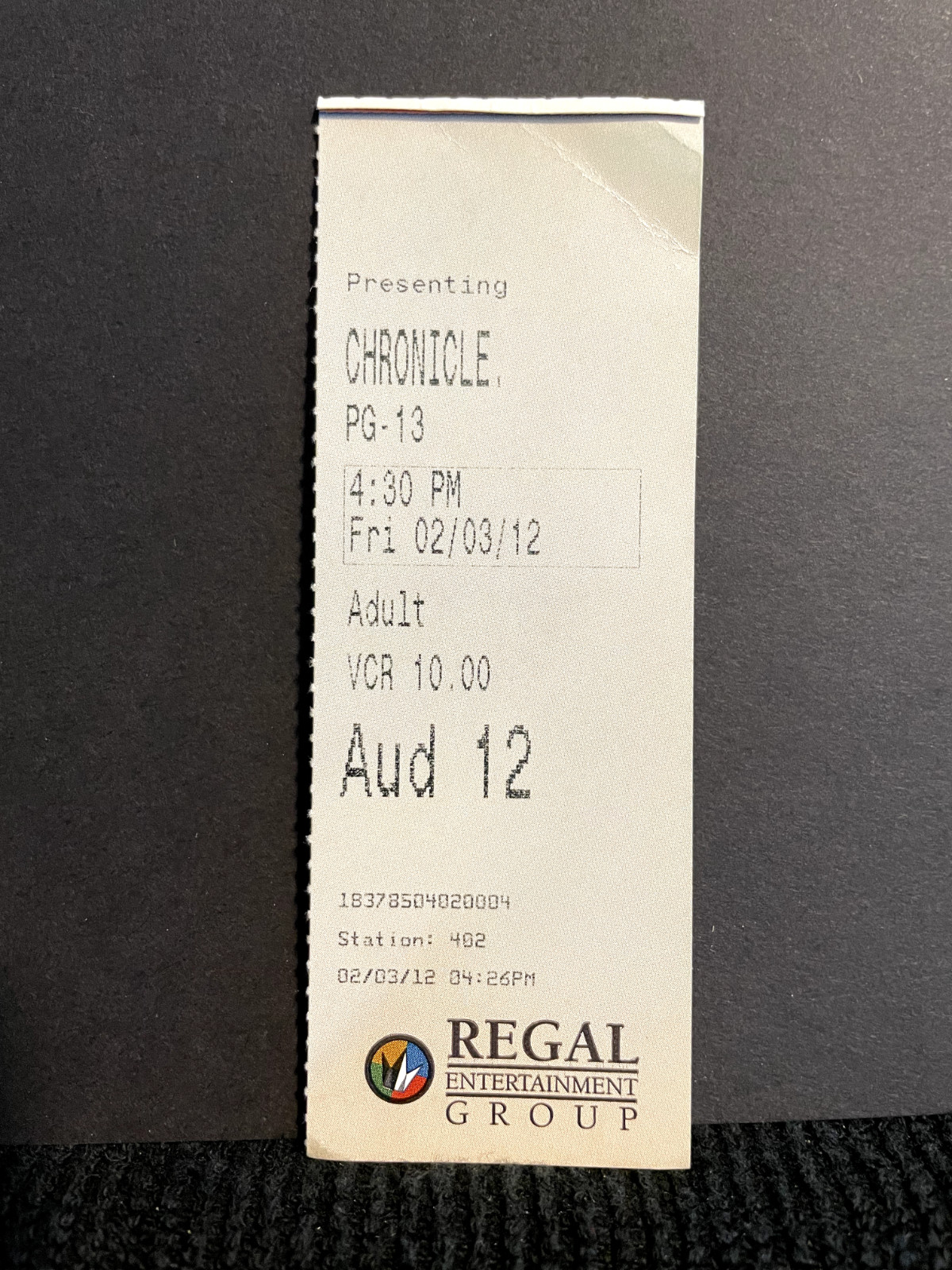 Vintage Movie Ticket Stub Chronicle