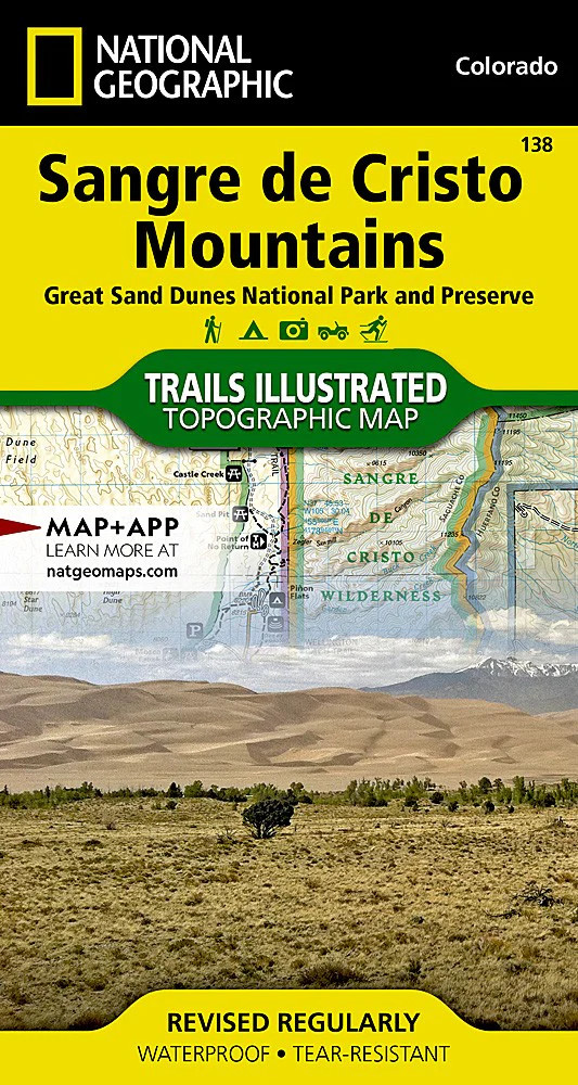 Sangre de Cristo & Great Sand Dunes: Map #138