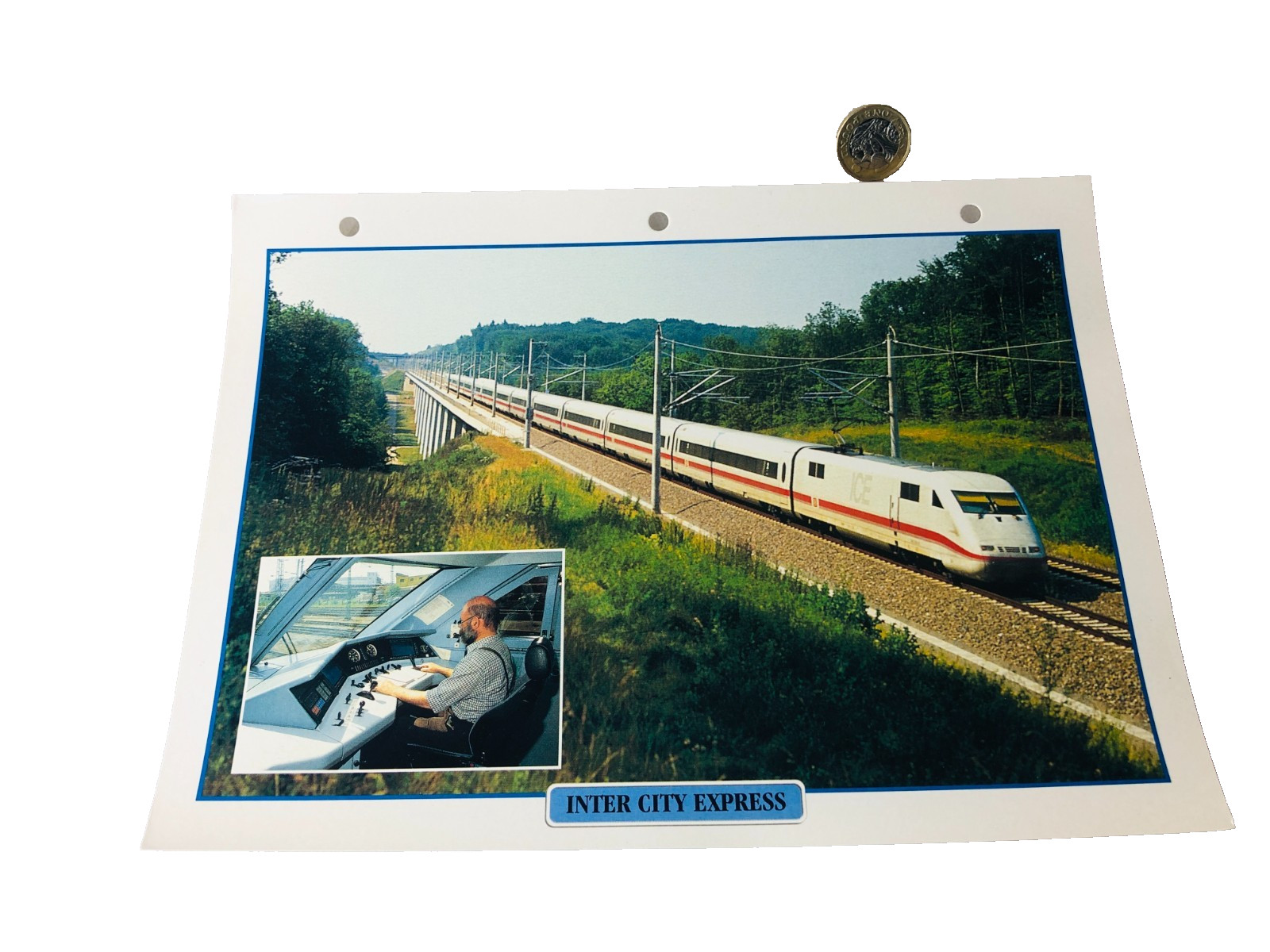 Train Railway Inter City Express Picture Information Paper Vintage ra