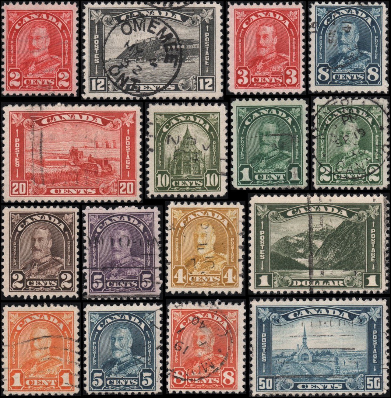 Canada #162-177 set Used