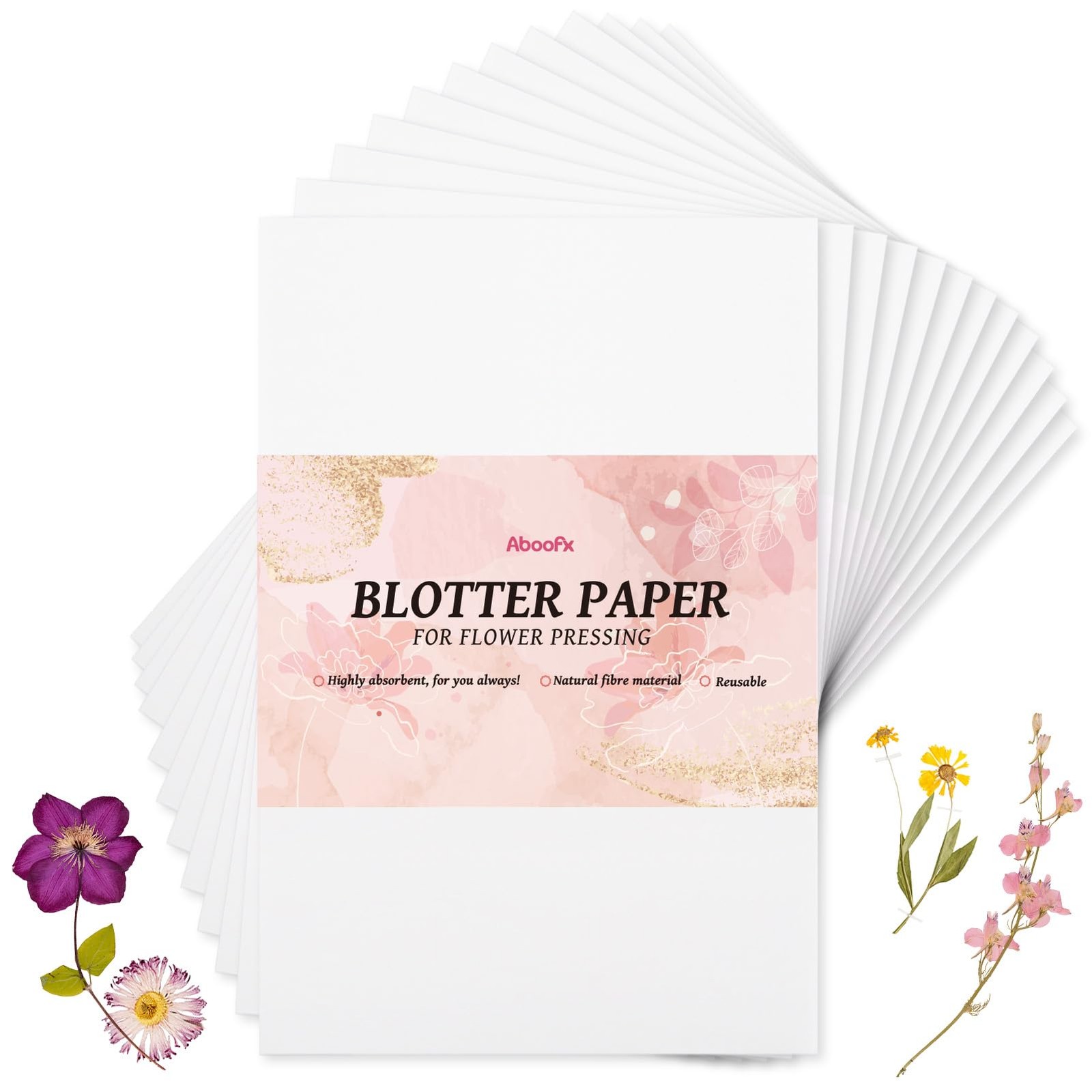 20 Sheets Blotting Paper for Flower Press, Large 15 x 10 inch A4 Highly Absor...
