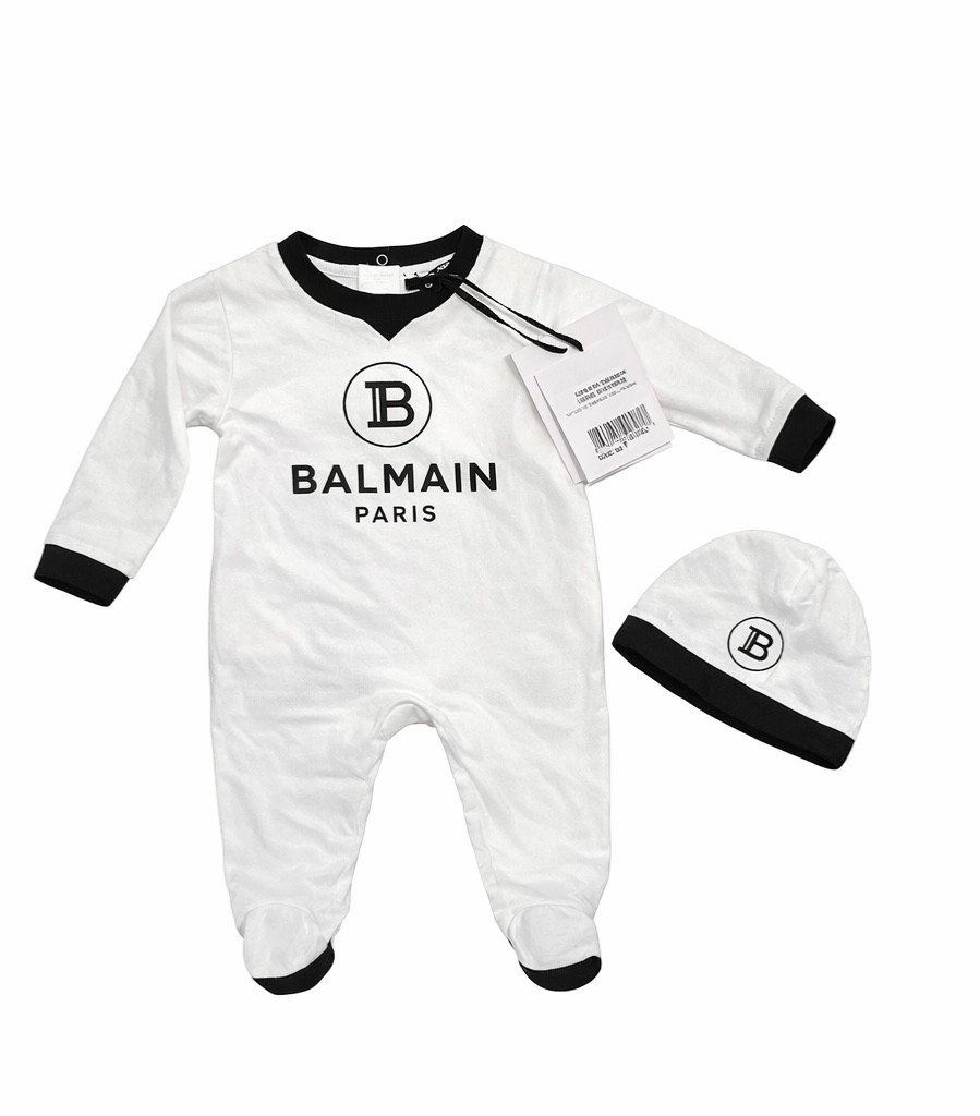 Balmain Paris baby outfit and hat 0-3 months