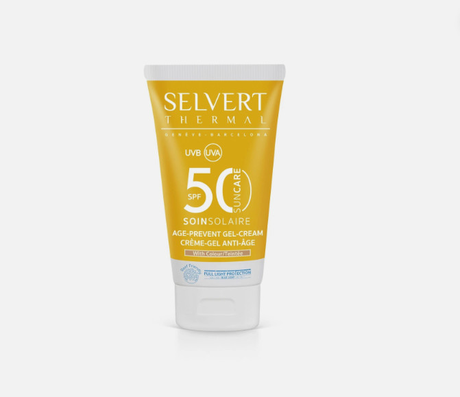 Selvert Thermal Sun Care Age Prevent Gel-Cream SPF50 (Natural) 50ml #tw