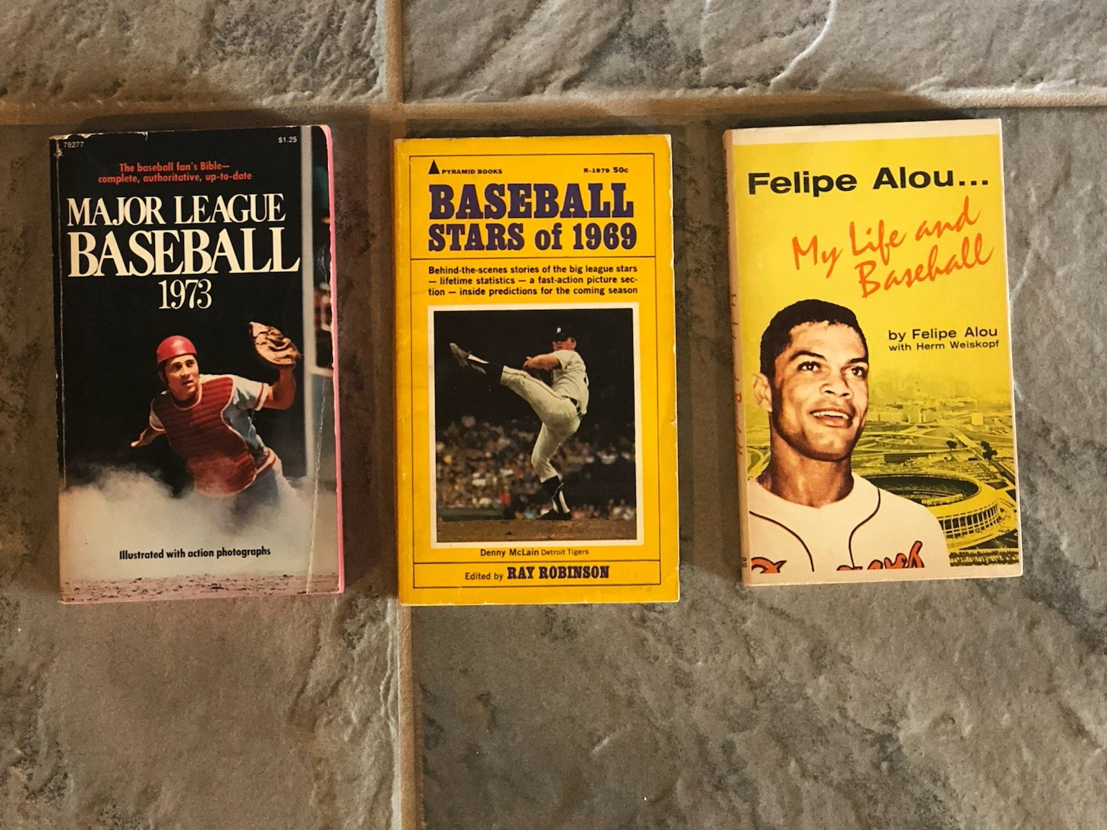 1969 & 1973 Baseball Book Lot.  Pirates, Cincinnati Reds, Detroit Tigers