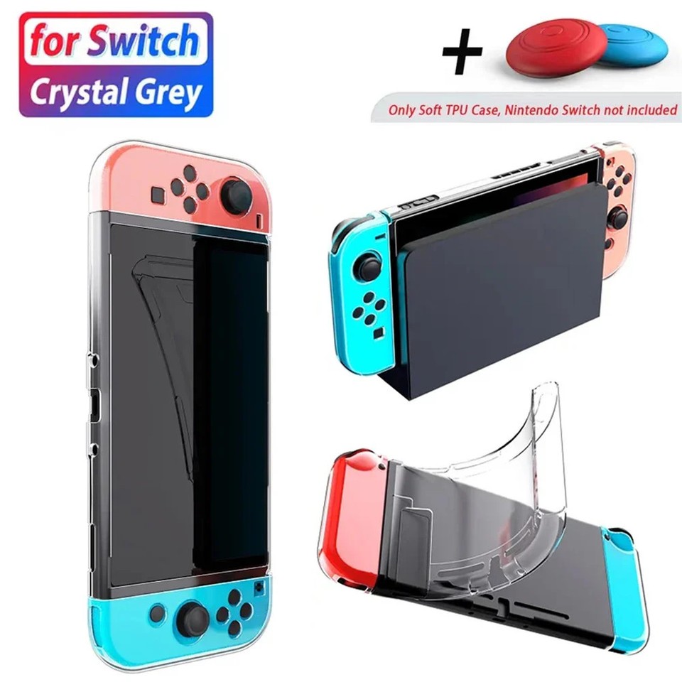 3 in 1 TPU Transparent Protective Case Compatible with Nintendo Switch Joypad Co